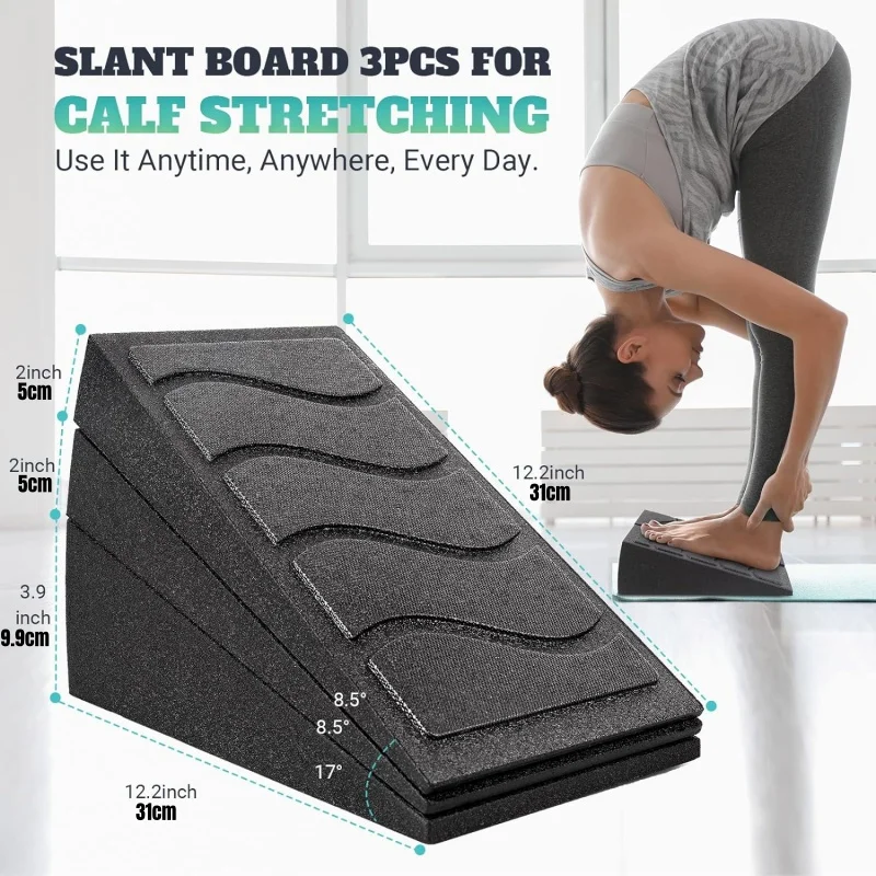 Slant Board for Calf Stretching 5 Adjustable Angles Incline Board Gym Squat Wedge for Exercise Ankle Mobility Physical Therapy