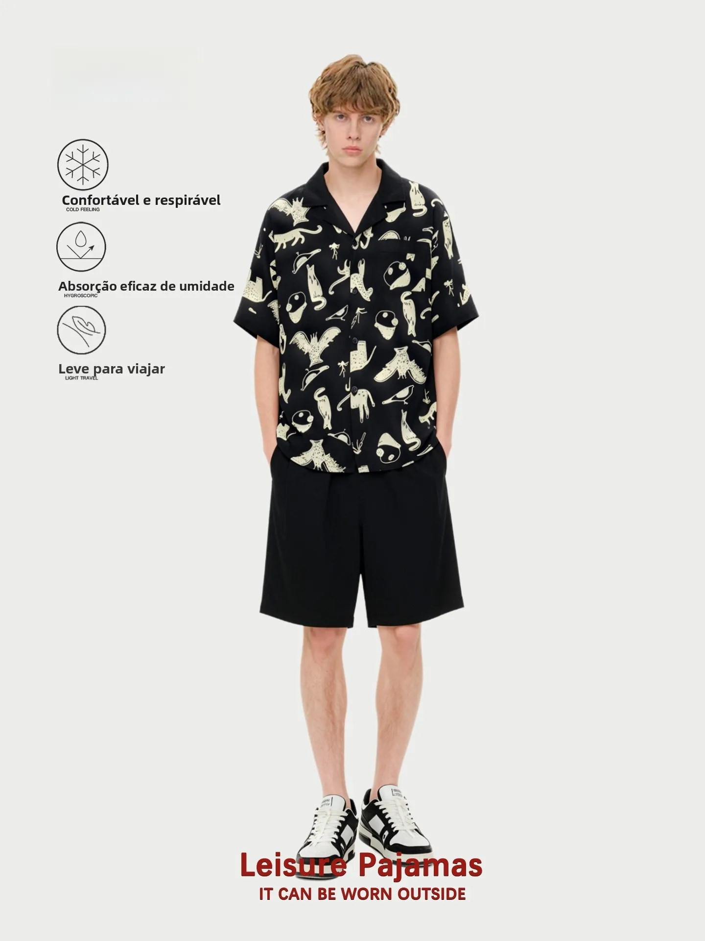 sinsi-conjunto-de-pijama-de-verano-para-hombre-manga-corta-ligero-de-algodon-puro-con-dibujos-animados-informal-comodo