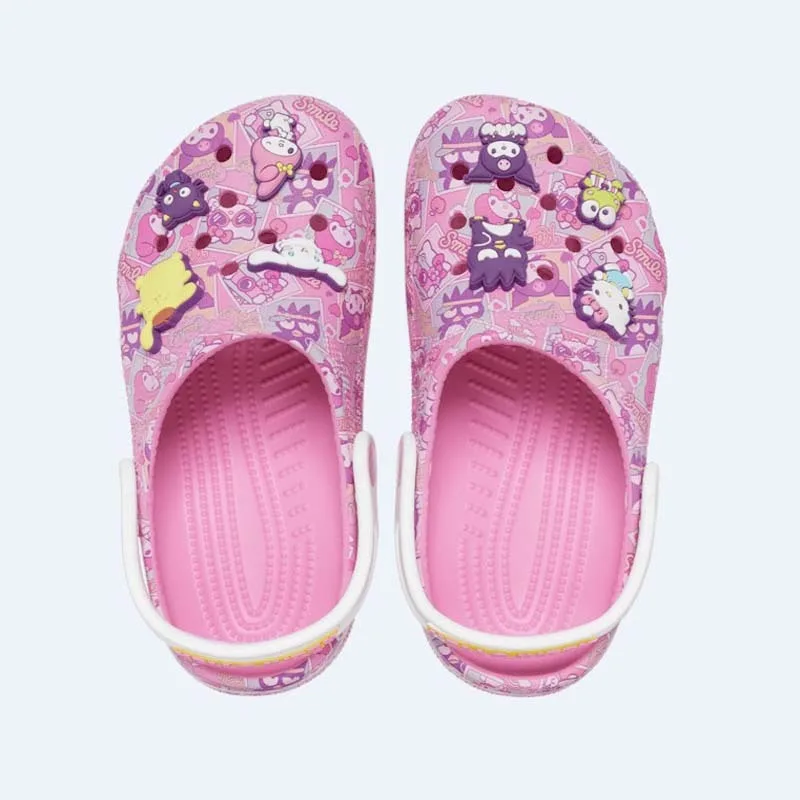 Sanrio Hellokitty Kuromi  Melody  Children Slippers Non-slip Soft-soled Wrap New SummerGirls CartoonToe Sandals Gift Beach Shoes