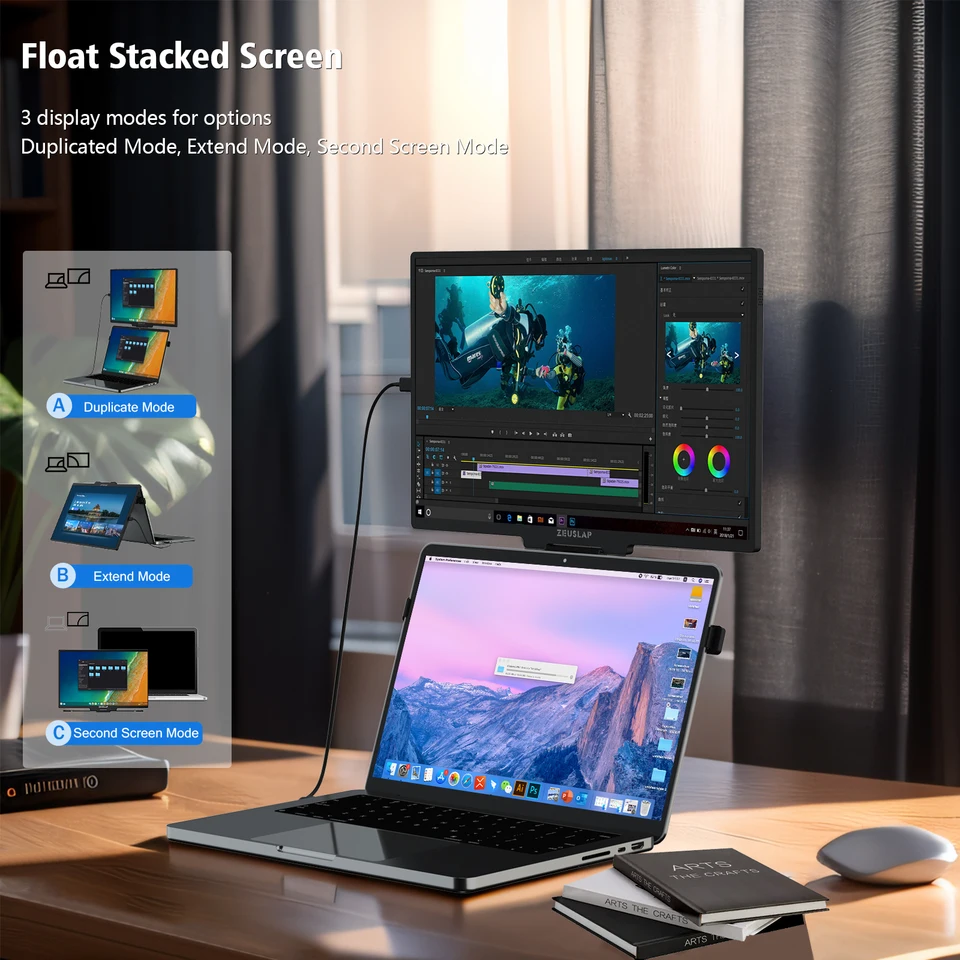 ZEUSLAP 16 QHD IPS Laptop Monitor 2560x1600 60Hz HDR400