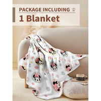 1 cartoon cute Minnie printed multifunctional blanket,bedroom nap travel blanket,bedding(no pillowcases，no pillows)