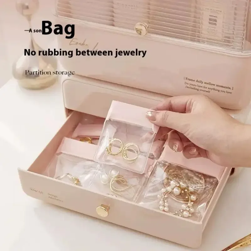 10Pcs 셀프 씰링 쥬얼리 보관 주최자 가방 항산화 반지 목걸이 팔찌 보관 홀더 가방 다기능 가방