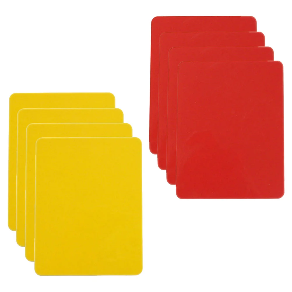 

8 Pcs Football Match Cards Standard Soccer Yellow Red Suit Warning Multi-function Referee Pvc Kit Practical