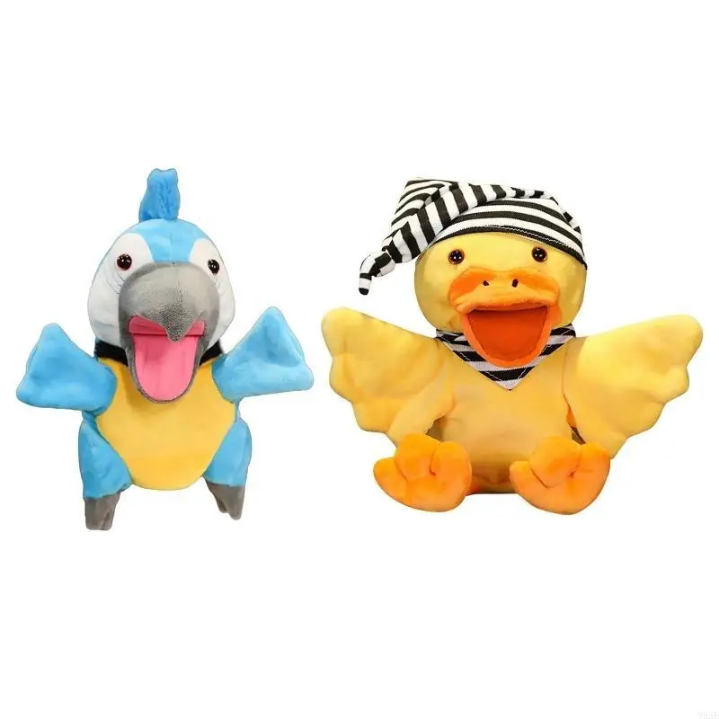 95EAE Lovely Hand Puppet gry Parrot/Duck for Doll Udawana historia opowieść