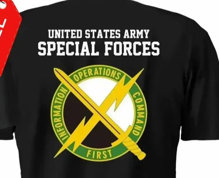 

Military Information Operations Command US Army Special Forces T-Shirt 100% Cotton Summer O-Neck Short Sleeve Casual Mens Tshirt