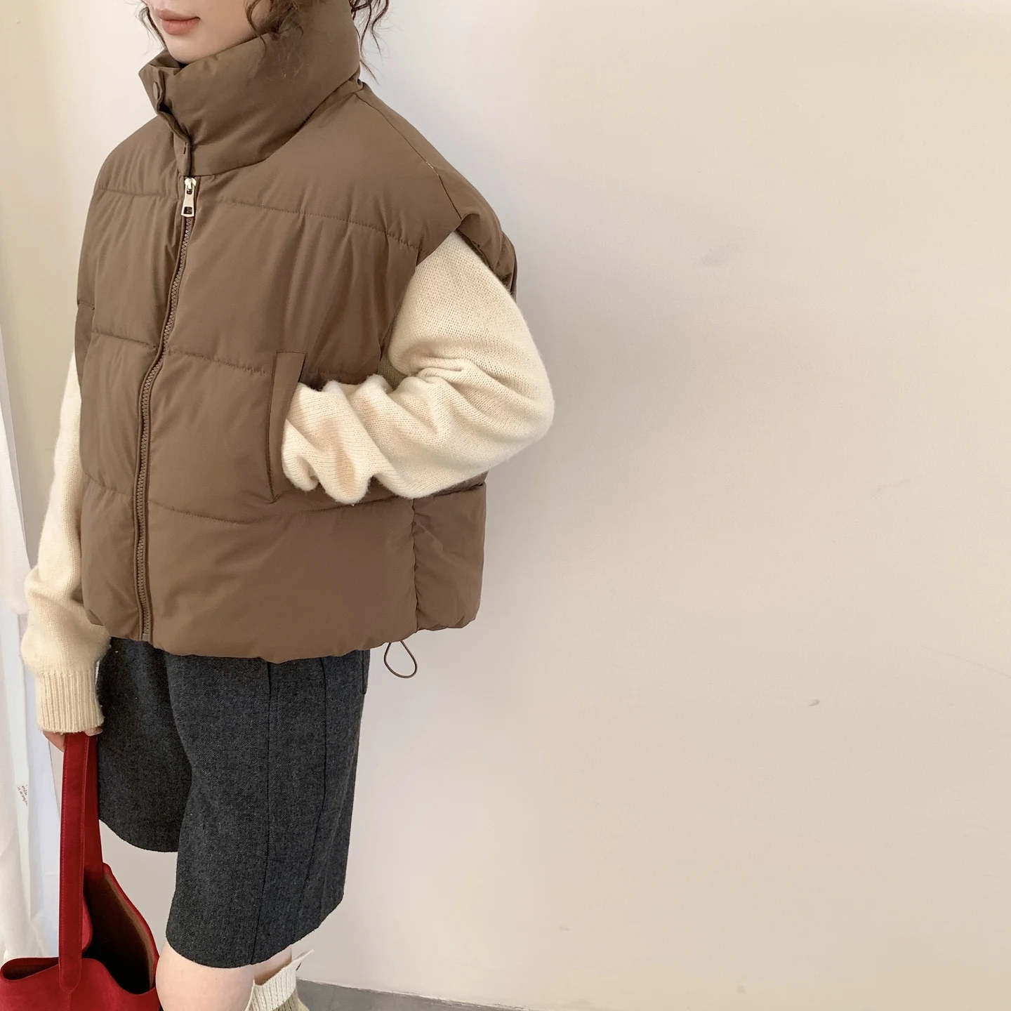 

Жилеты Жилеты Женский жилет Готический летний открытый вязаный эластичный слипоны Минималистичный завязывающийся пояс Kawaii E Girl Бег Велоспорт Y2K