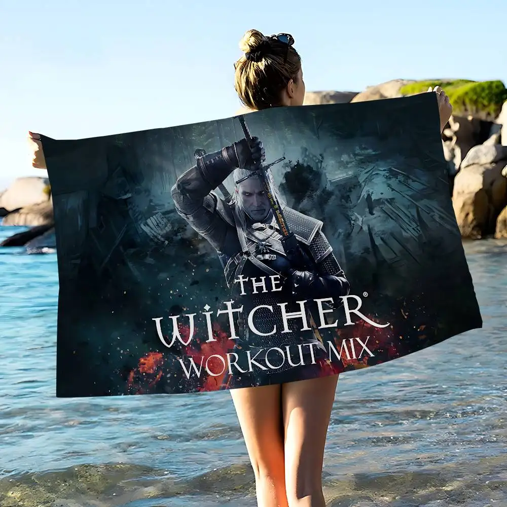 Classic T-The W-Witcher Game Microfiber Beach Towel Absorbent Quick Dry Soft Yoga Swimming Resort Mountain Climbing Towel