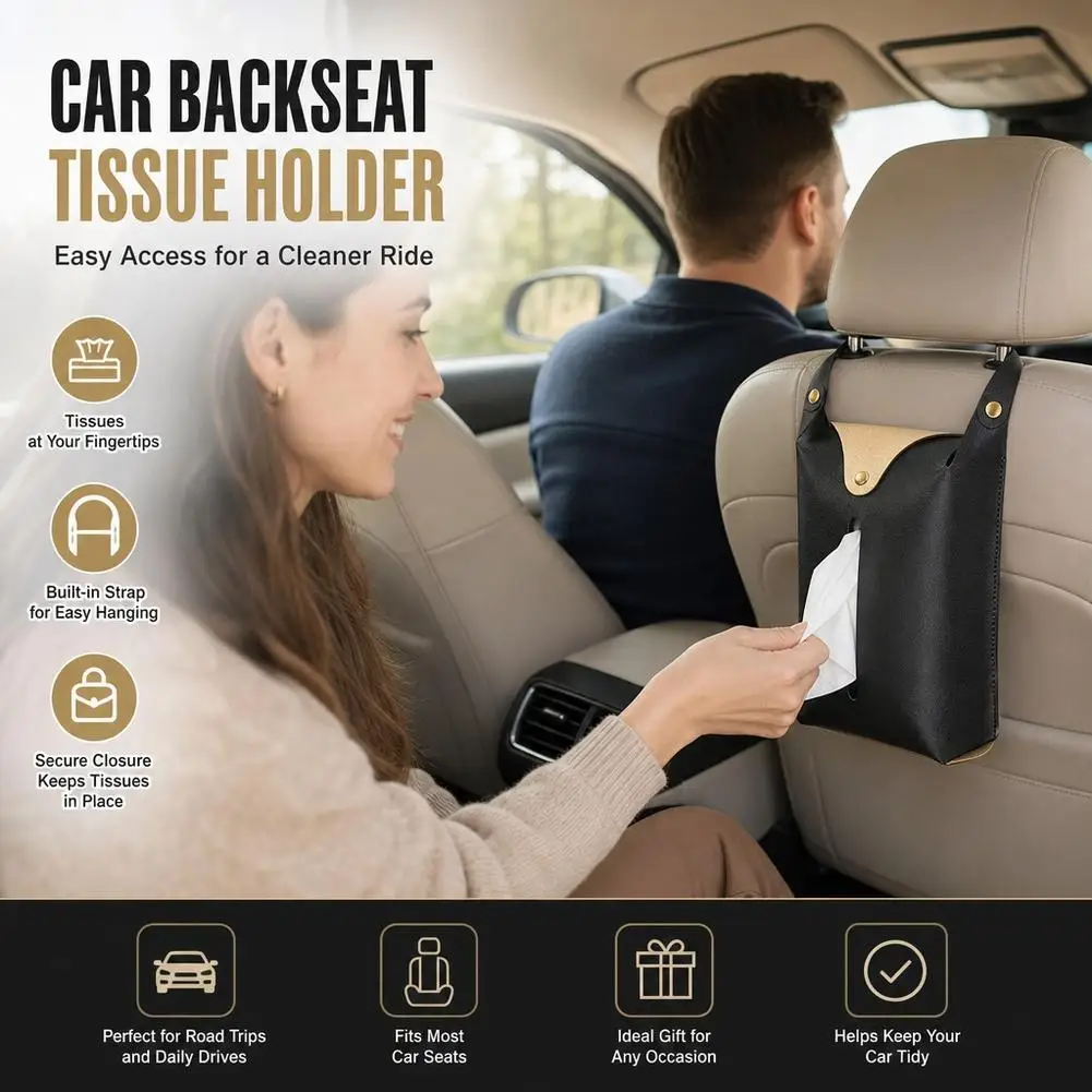 Caja Dispensadora de Papel Higiénico Colgante de Cuero PU para Hogar y Auto, Soporte para Toallas y Servilletas, Decoración de Mesa