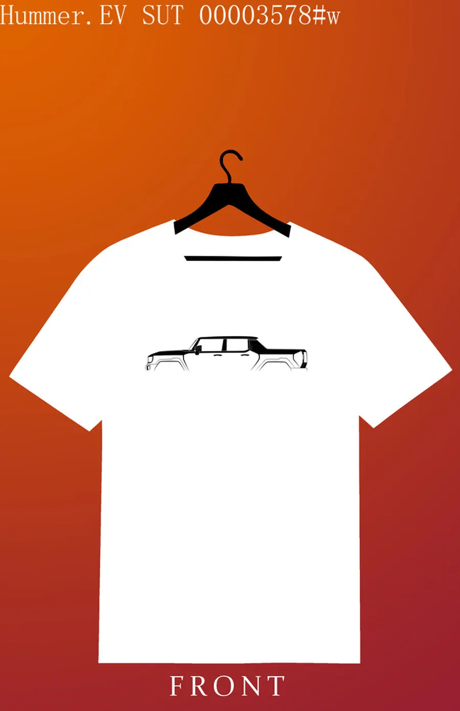 

Car Lovers T-shirt Hummlogo Men's and Women's Short-Sleeved with Patterns for Summer