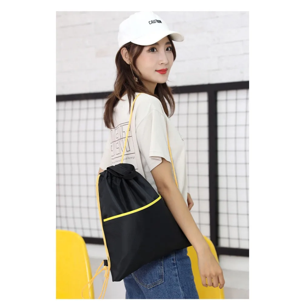 Unisex Oxford Cloth Large Capacity Travel Sports Backpack Student Training Drawstring Bag Fitness Hiking Backpack Gym Bags