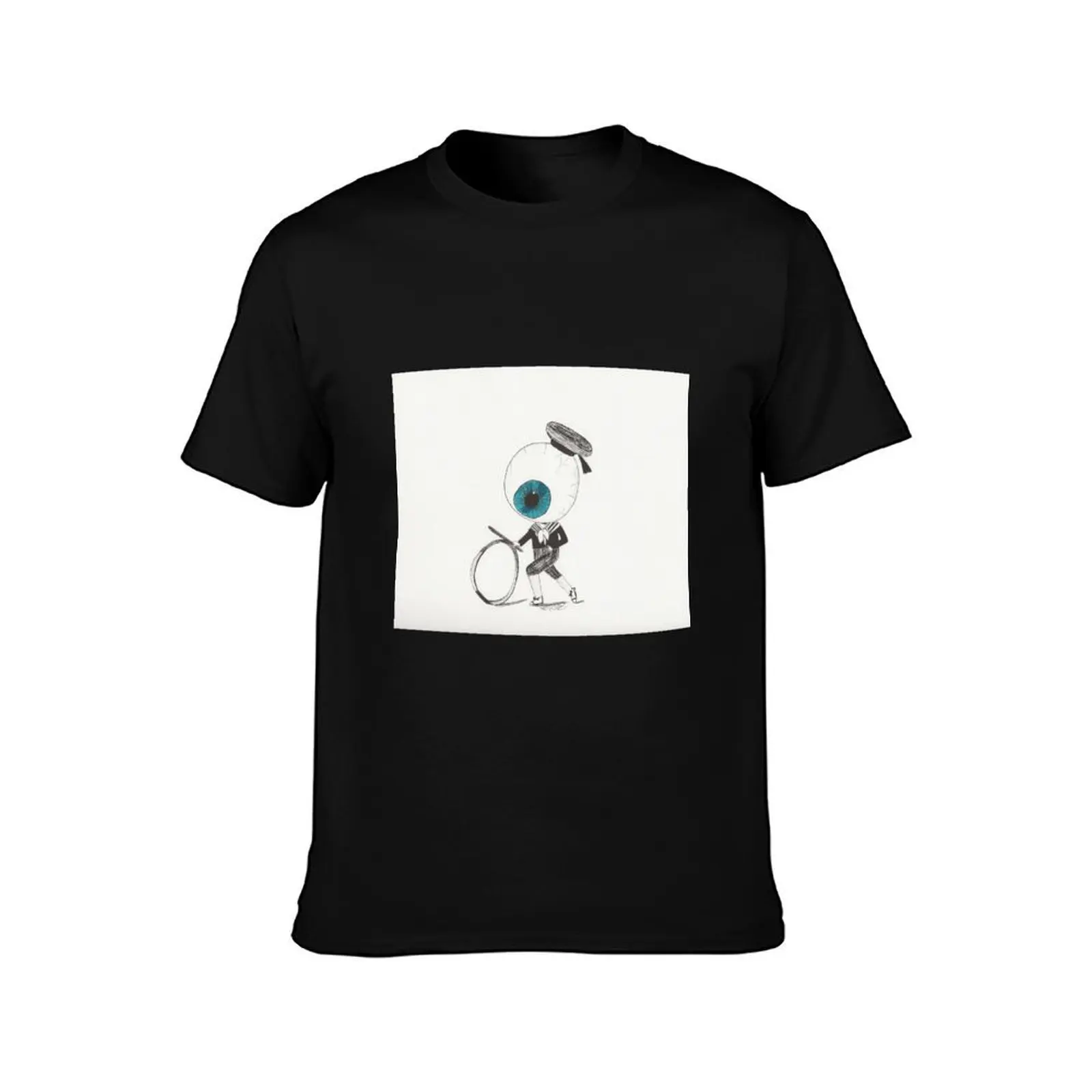 Eyeball Hoop and Stick T-Shirt Novelty Print Casual Tee Shirt T-Shirt