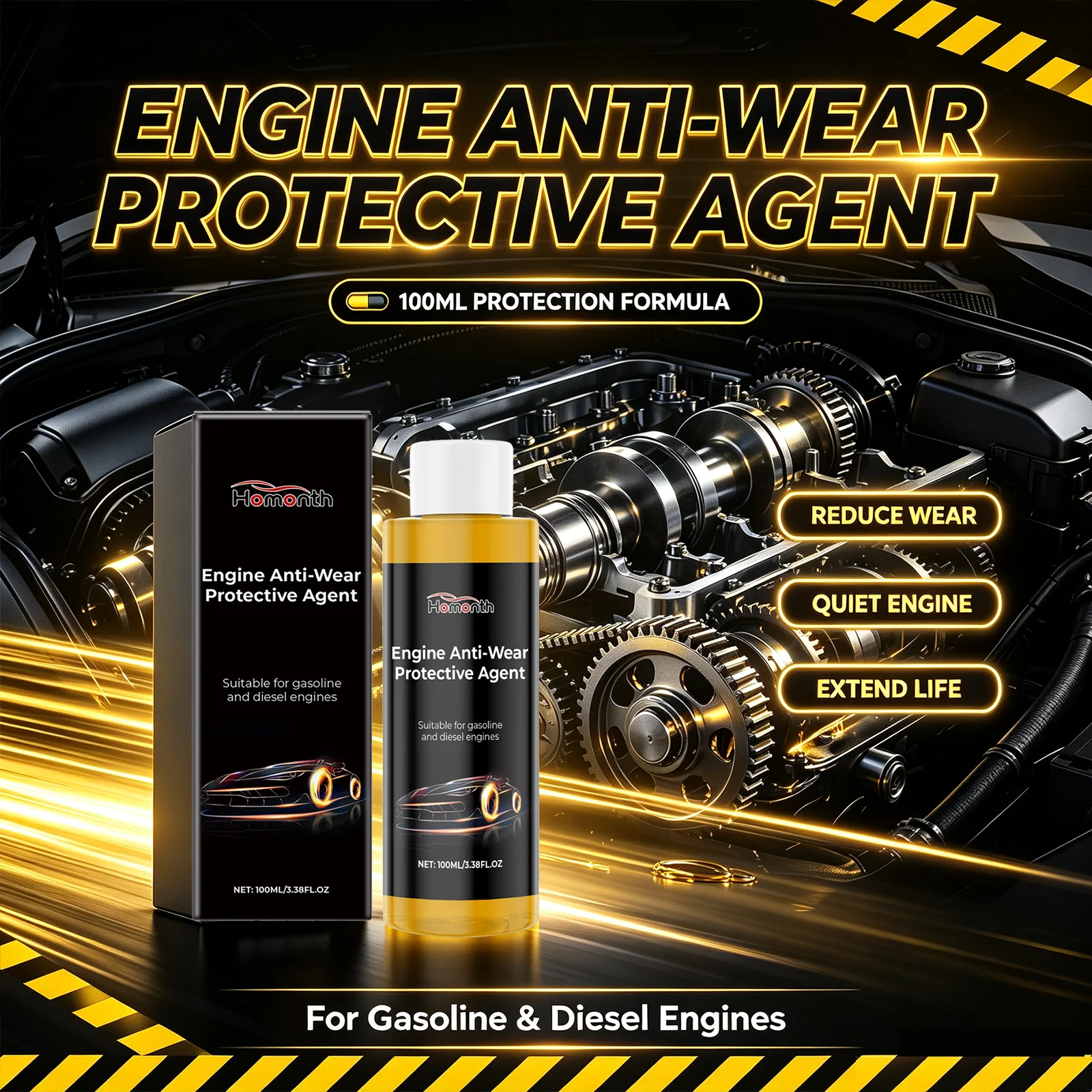 Engine Repair Additive Anti‑Wear Reduce Oil Consumption Carbon Deposit Remove Noise Extend Motor Life Performance Booster Agent