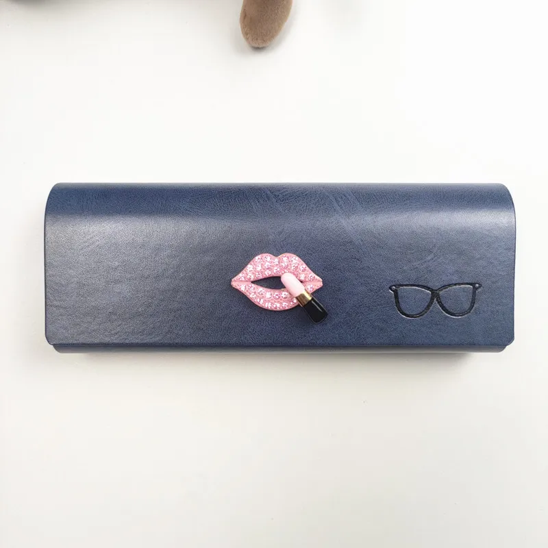 بو الجلود الصلب نظارات مربع المرأة أحمر الشفاه نمط نظارات حالة الصلب مكافحة الصحافة صندوق النظارات الشمسية النظارات حالات B3