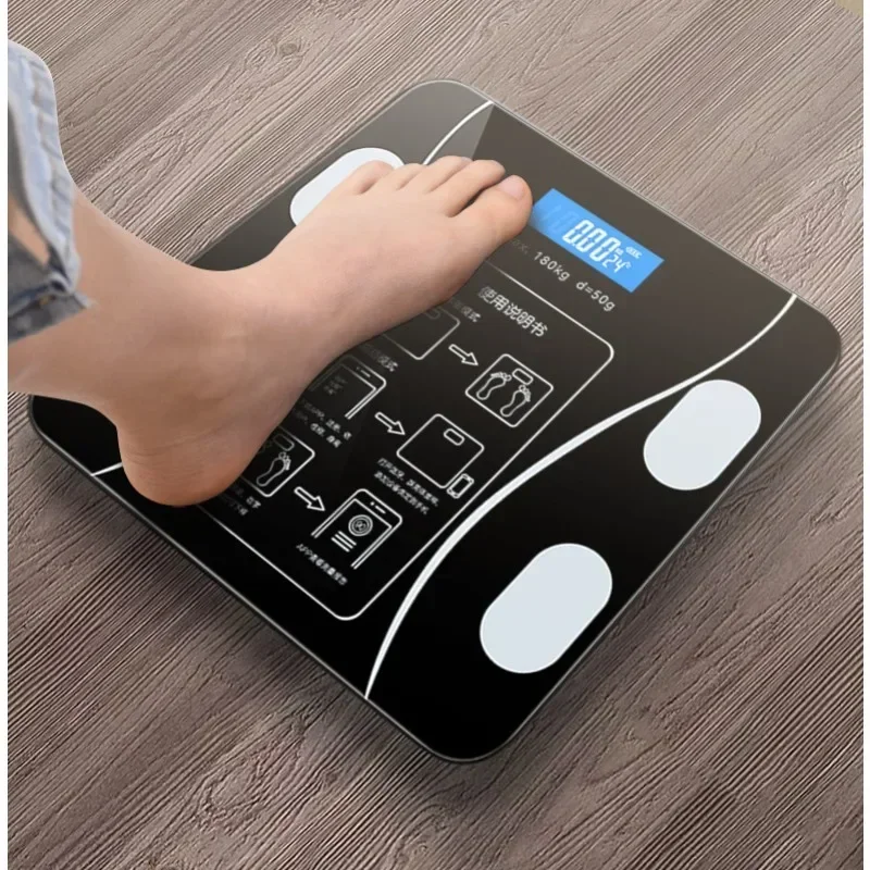 

Bluetooth Smart Body Fat Scale Digital Body Weighing Scale with LCD Screen Electronic Weighing BMI Composition Analyzer Tools