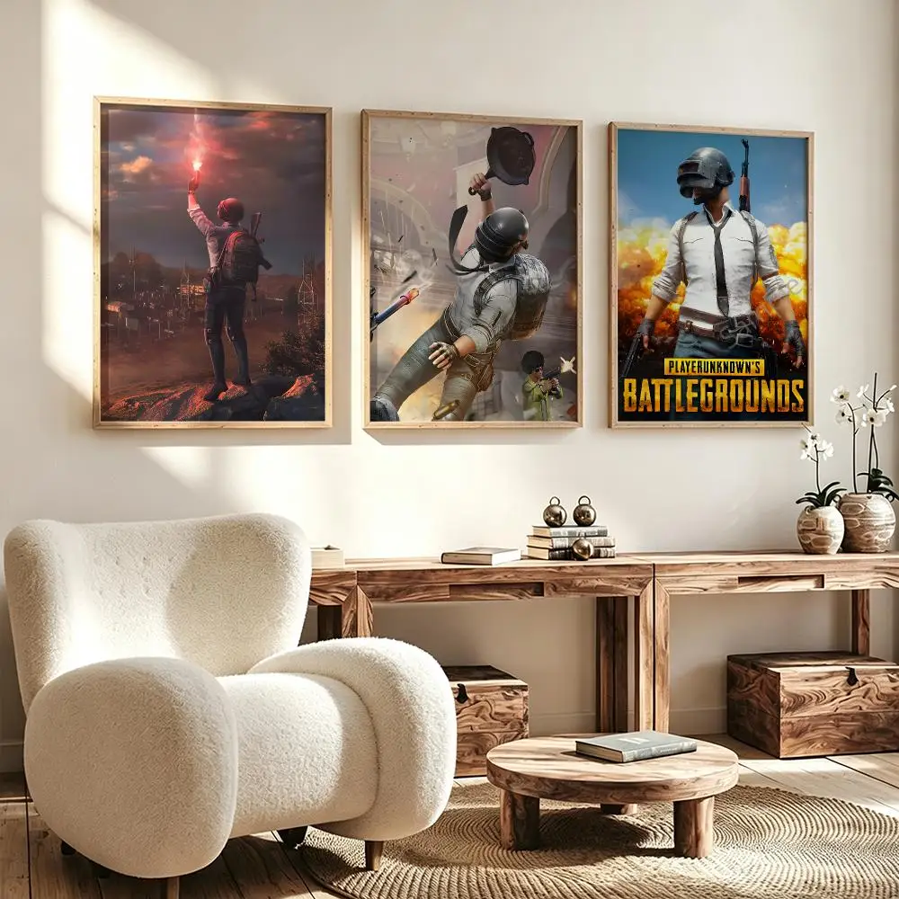 Modern Aesthetic Wall Art Poster game PUBG Battlegrounds Poster for Office Home Decor Interior Large Wall Picture Print