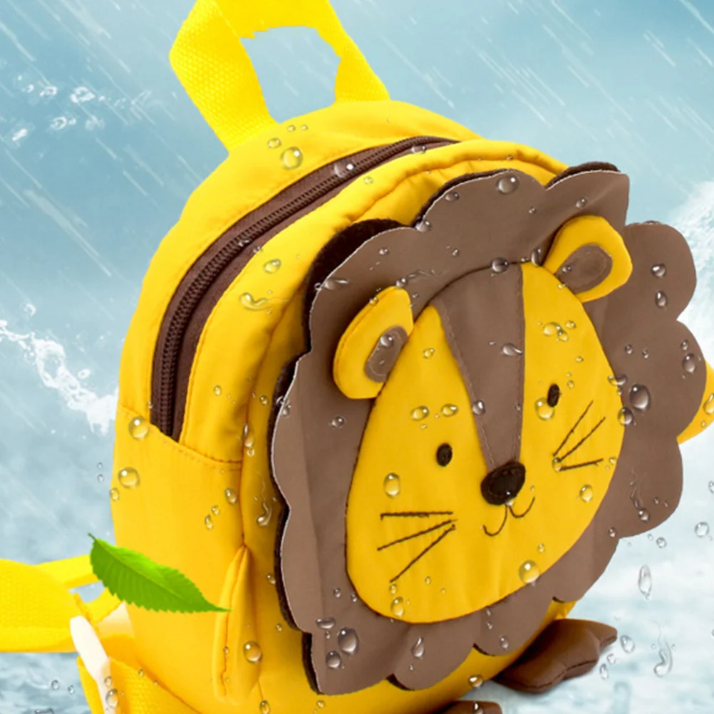 Mochila antipérdida para niños, diseño de León de dibujos animados, gancho desmontable, bolso escolar para guardería, correa de hombro ajustable, dibujos animados para niños