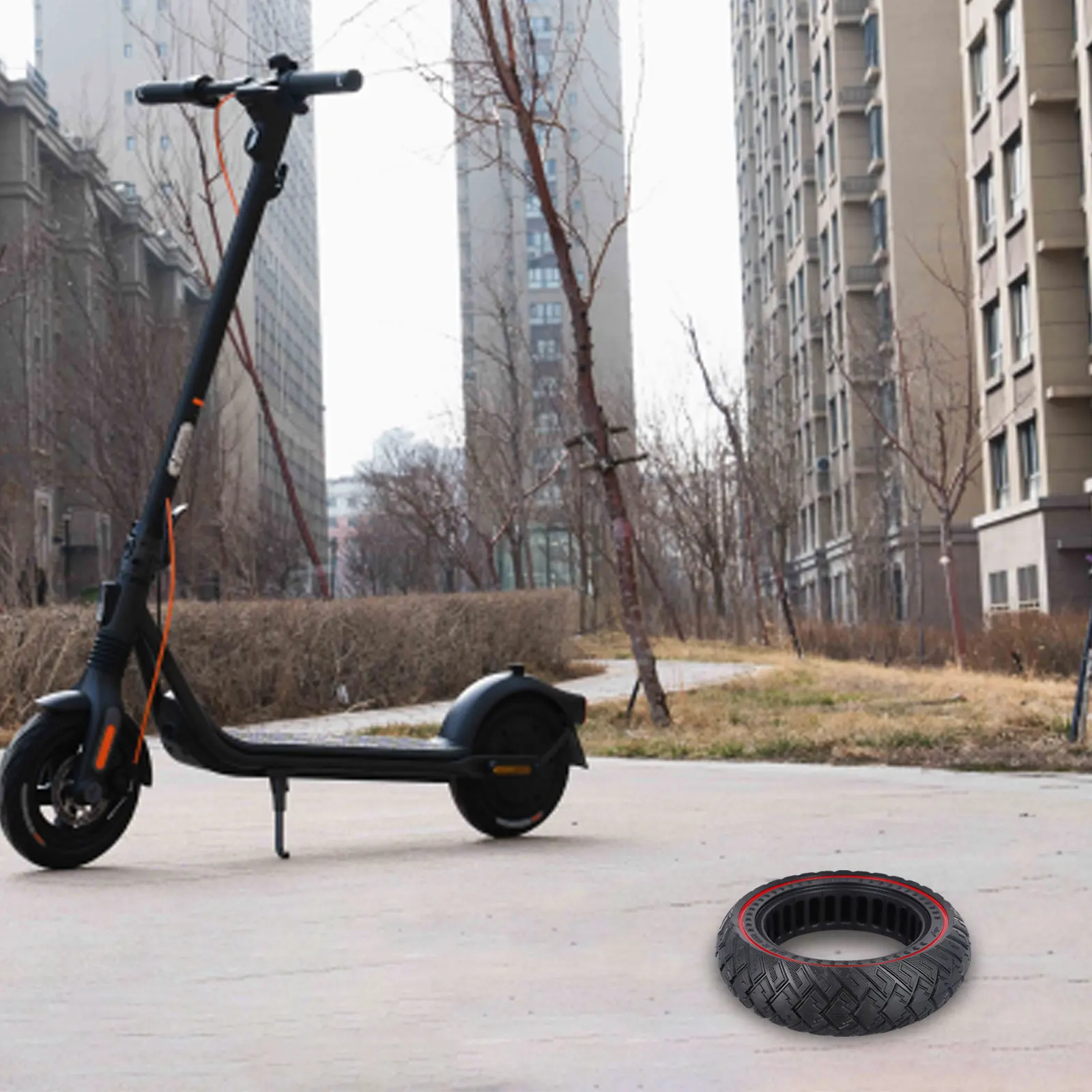 

9.5 Inch Electric Scooter Off-Road Solid Tire 9.5*2.50 Solid Tire For NIU KQI3 9.5x2.50 Wear-resistant Tyre Cycling Accessories