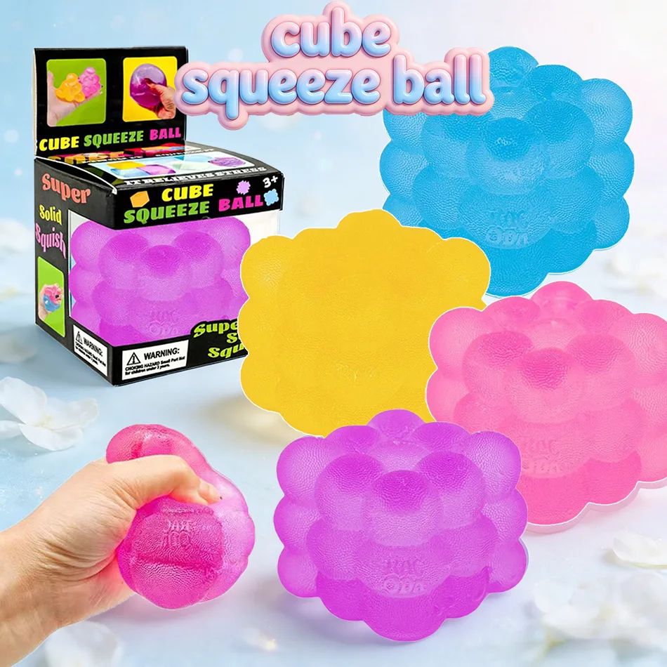 2026 New three-dimensional candy kneading music adult Stress Relief Squeeze sensory Toys Decompression Simulation Cube Gift