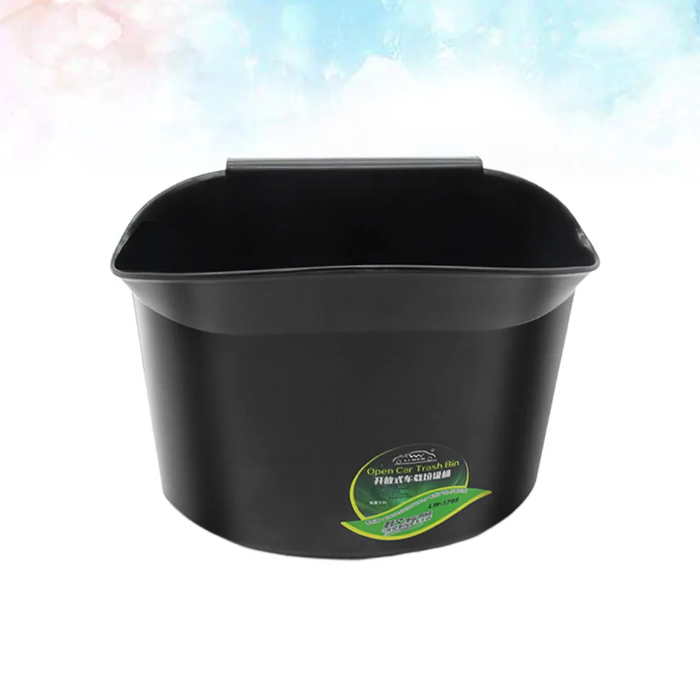 

Portable Garbage Can Trash Bin Storage Barrel for Vehicle Travel Wastebasket Black Durable Multi Functional