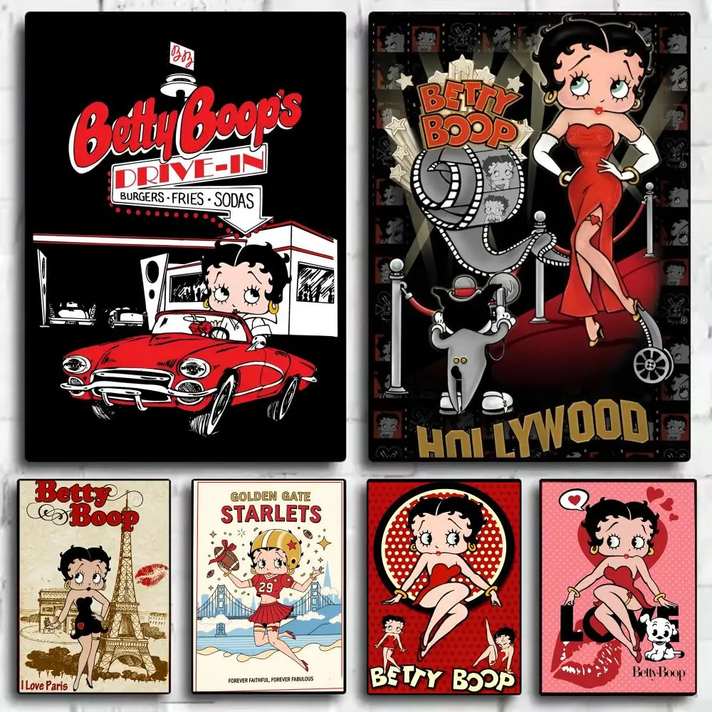 B-Betty Cartoon B-Boop Poster Perfect Sticker Self Adhesive Art Designed for Home Dining Office Spaces