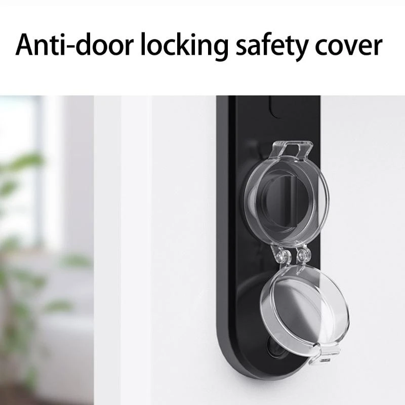 J15U 5 قطعة/الحزمة ديدبولتس قفل غطاء حامي السلامة يمنع قفل عرضي لباب الترباس واضح أبيض/أسود