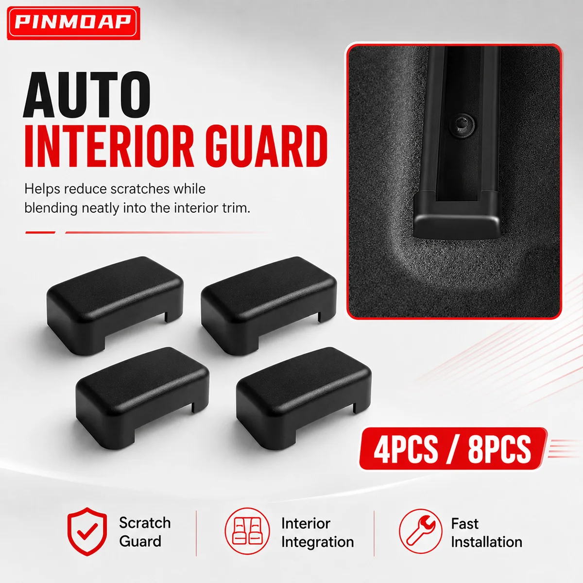 PINMOAP – housse de protection pour siège de voiture, adaptée au modèle Tesla 3 Y Juniper, protection de rail anti-collision en ABS, accessoires d'intérieur de voiture