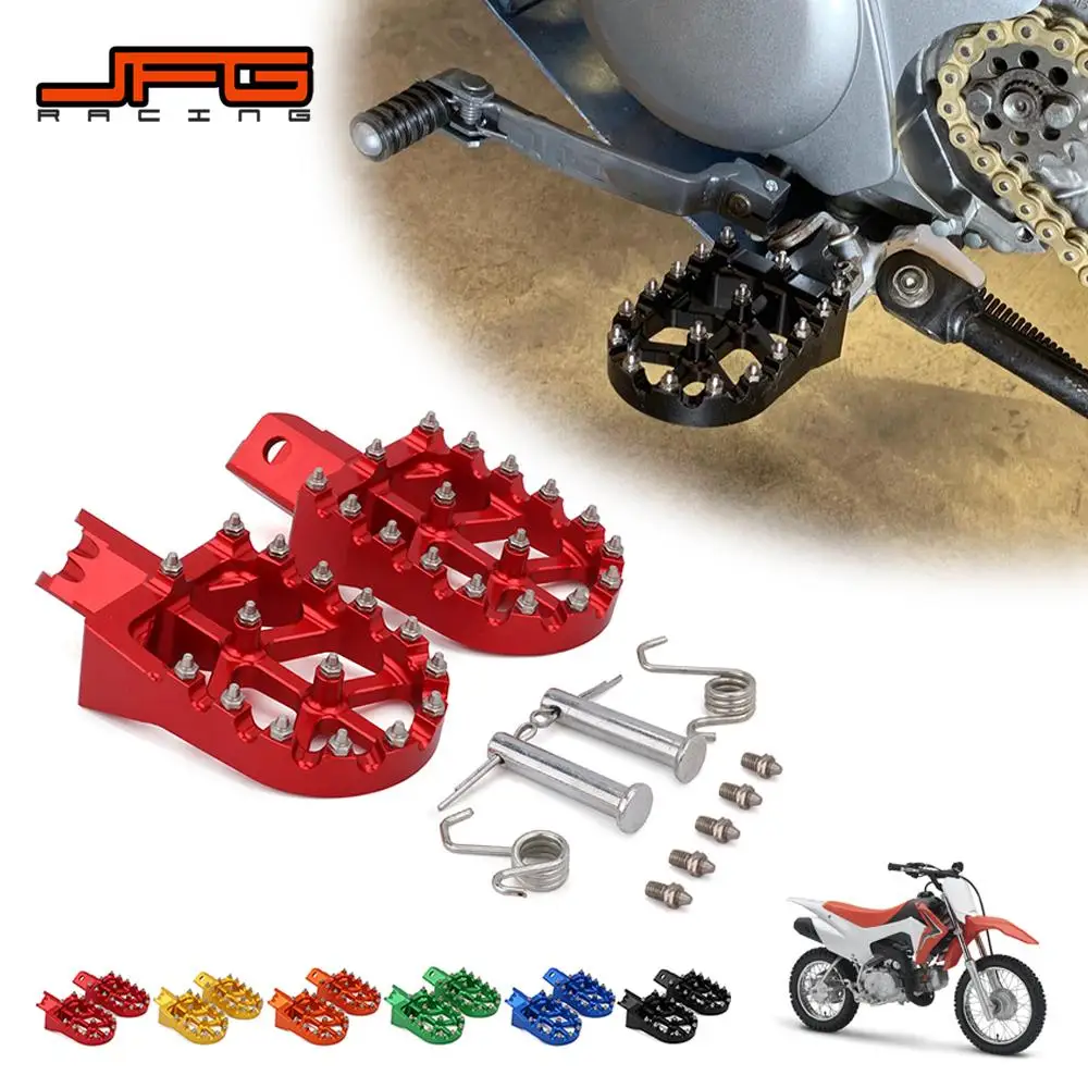 

Motorcycle Universal CNC Colorful Footpeg Footrest Foot Pegs For HONDA CRF XR 50 70 110 M2R SDG DHZ SSR KAYO Pit Bike