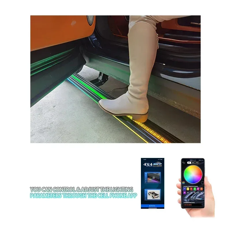 

Factory Hot Selling Mobile APP remote control with LED lights electric side step For Land Rover DISCOVERY SPORT DEFENDER EVOQUE