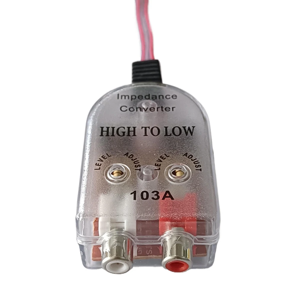 12V Car Audio High to Low RCA Line Subwoofer Audio Impedance Low RCA Line Audio Impedance Converter Instruments