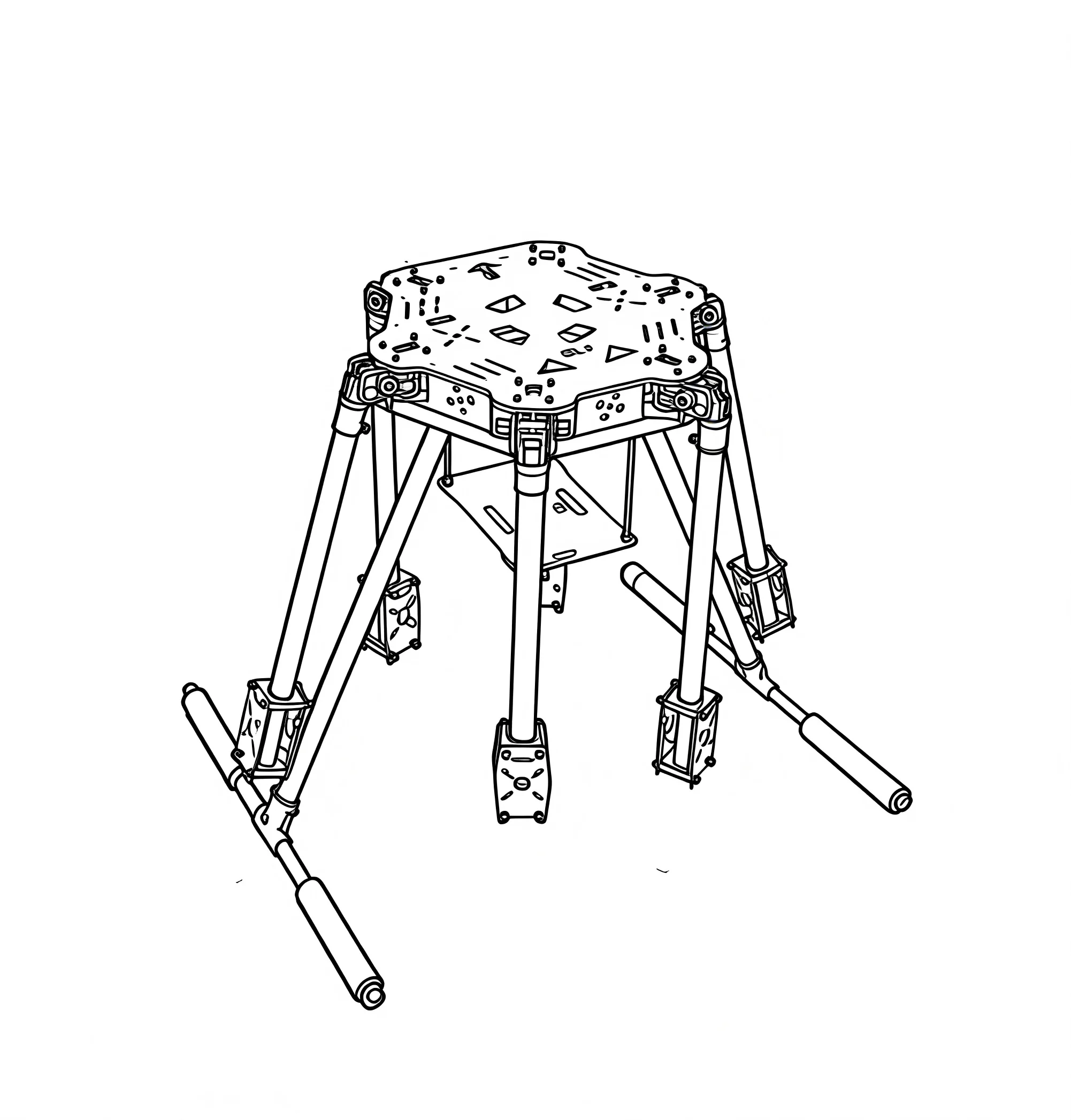 

HotRC F680 Full Carbon Fiber ZD 680 Hexa-Rotor Frame Foldable Arm Hexacopter Frame Kit with Unflodable Landing Gear for FPV