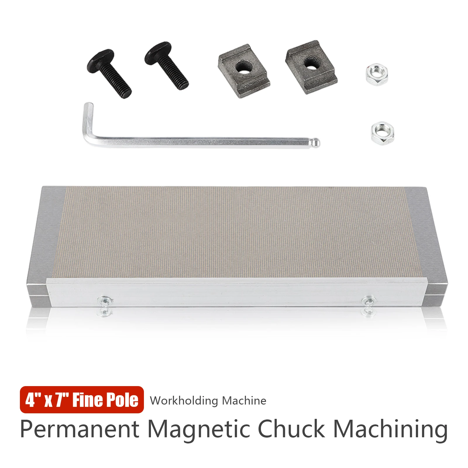 Permanent Magnetic Chuck Usinagem Workholding Machine Kits Pólo Fino x 7