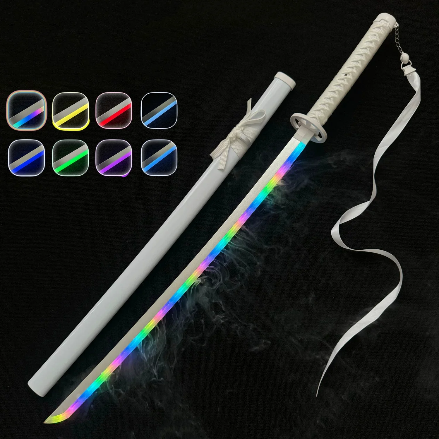 40 inch Vapor Rukia Katana Led Lightsabre Anime Glow Bleach Cosplay Ninja Mes Echte Japanse Katana Originele Samurai Zwaard Gift