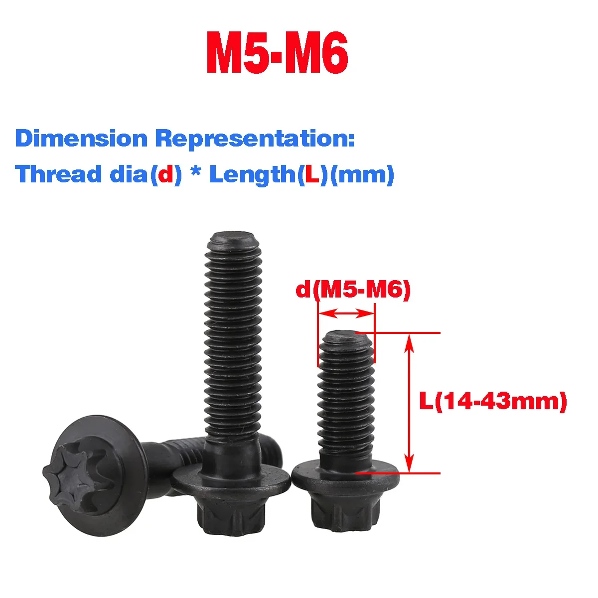 

12.9 класс внешний шестигранный фланцевый болт/Цветущий сливовый внешний шестигранный винт M5M6