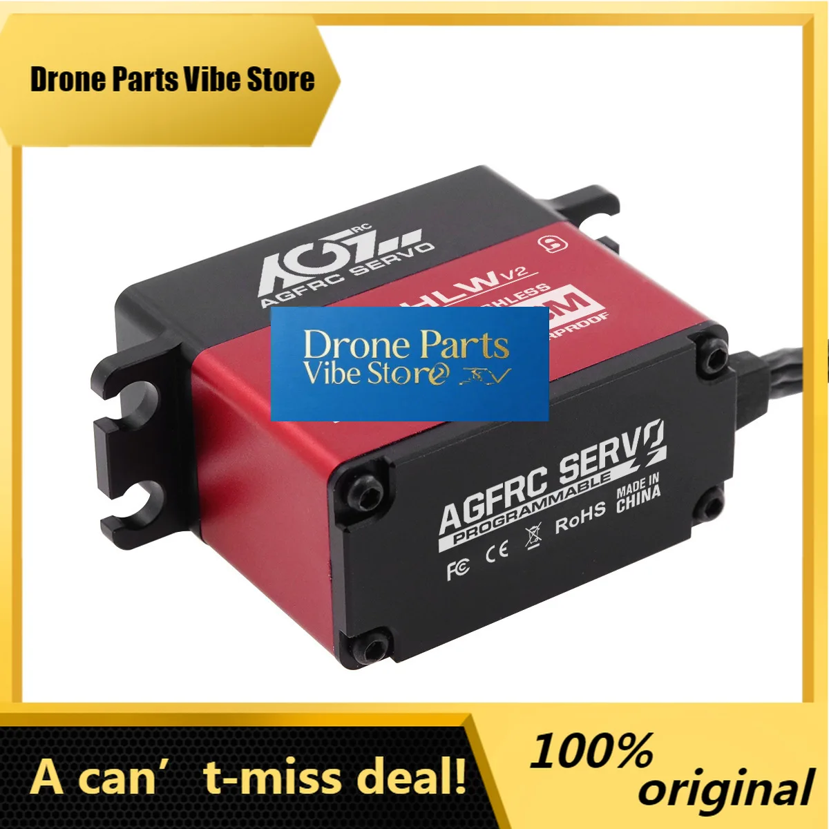 

Drone PartsAGFRC A73BHLW V2 40kg Metal Gear Waterproof IP67 Brushless Standard Servo For 1/10 RC Cars Crawler Buggy Car