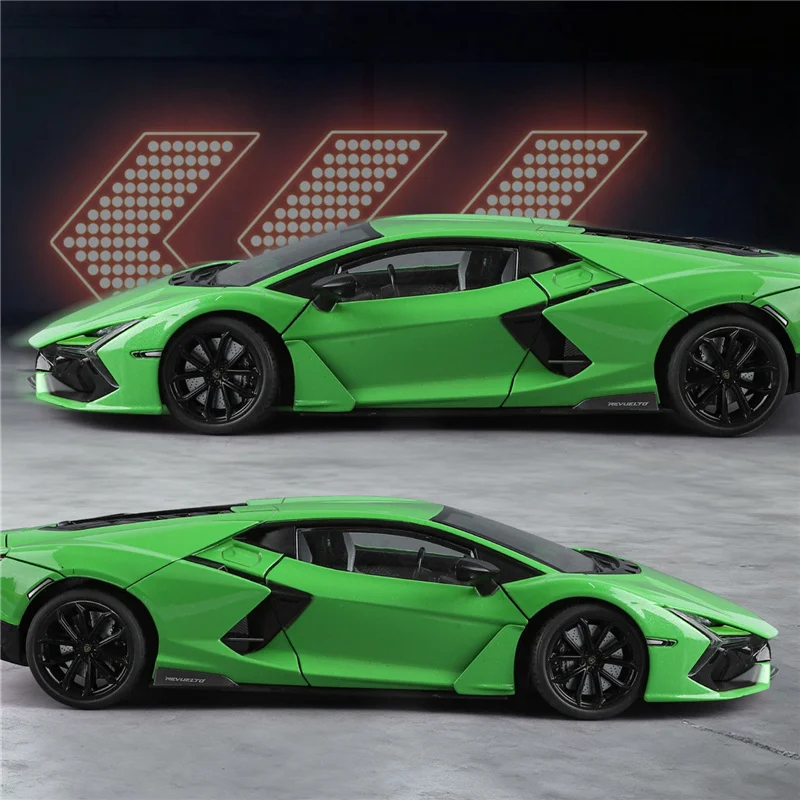 1:18 Lamborghini Revuelto Alloy Sports Car Model Diecast Metal Racing Car Vehicle Model Sound and Light Simulation Kids Toy Gift