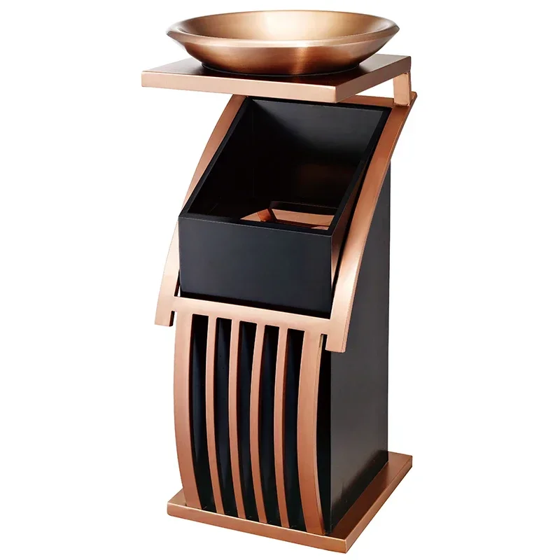 

Big Size Golden Trash Can Modern Outdor Metal Recycle Bin Trash Can Home Office Storage Large Lixeira Banheiro Cleaning Supplies