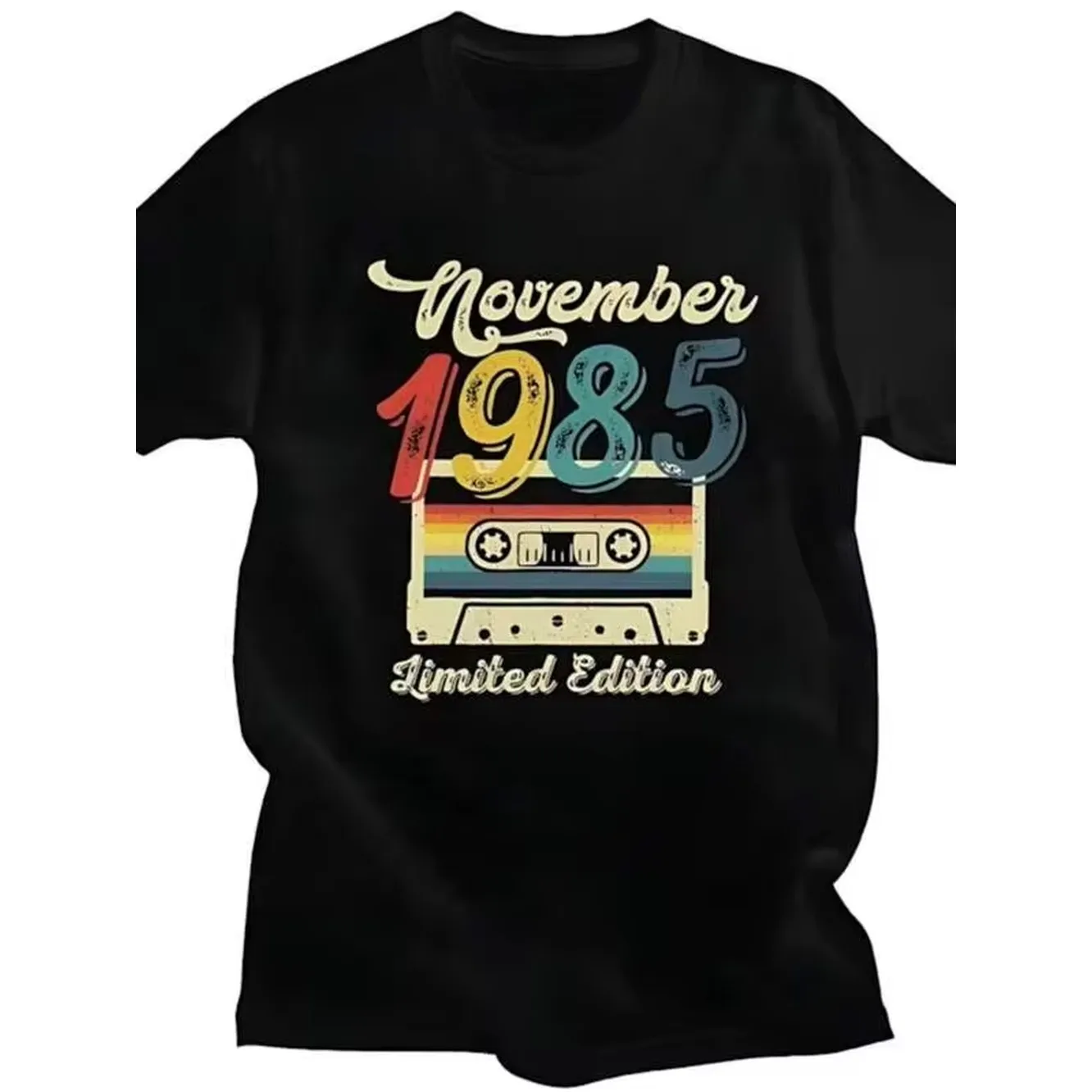 Custom Retro November 1985 Cette Birthday Gift T Shirt For Men Tshirt Casual Tee Short Sleeve T-Shirt Loose Fit Clothing