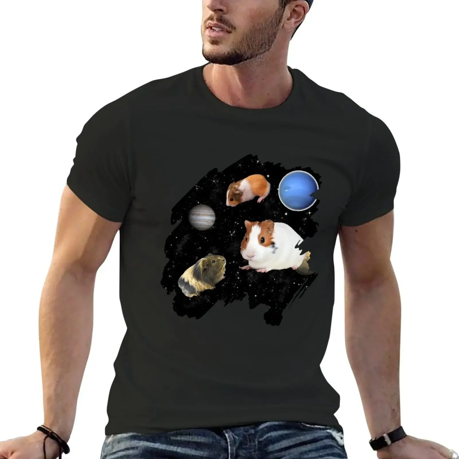 Guinea Pigs in Outer Space T-Shirt aesthetic clothes anime Blouse mens t shirt graphic