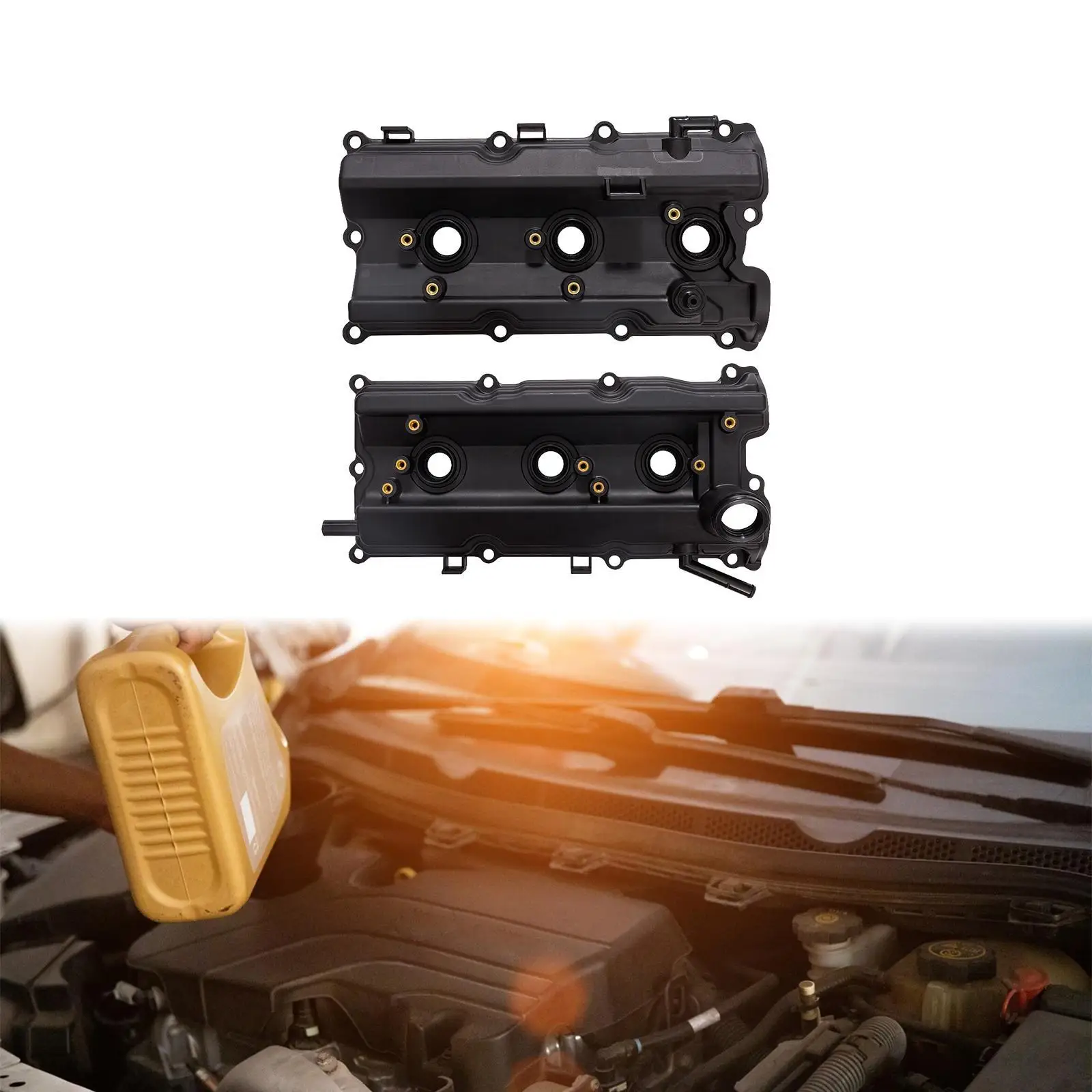 2 Pieces Engine Valve Covers 13264-am610 Portable Left and Right Side Easy to Install Premium Replace for Infiniti G35 3.5L