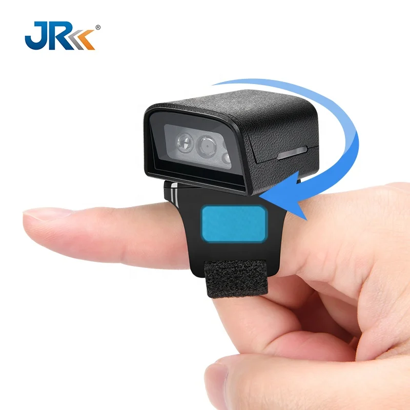 JR-Z01D In Stock Wearable Finger Ring Scanner 2.4G 1D 2D QR Bluetooth Portable Wireless Scanner USB Interface Finger Trigger