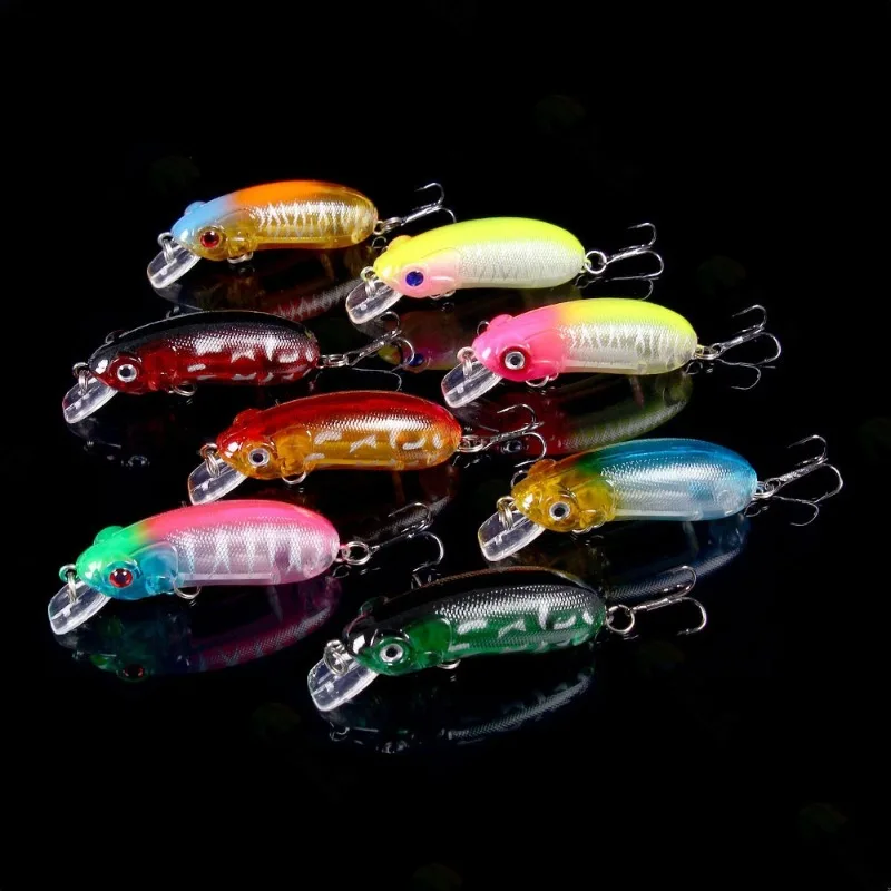 Random Color 1Pc Lures Tiny Minow's Decoy Little Fat Boy Floats Sinks Far Into The Water  Slowly Hovering Over Milo's Hard Lures