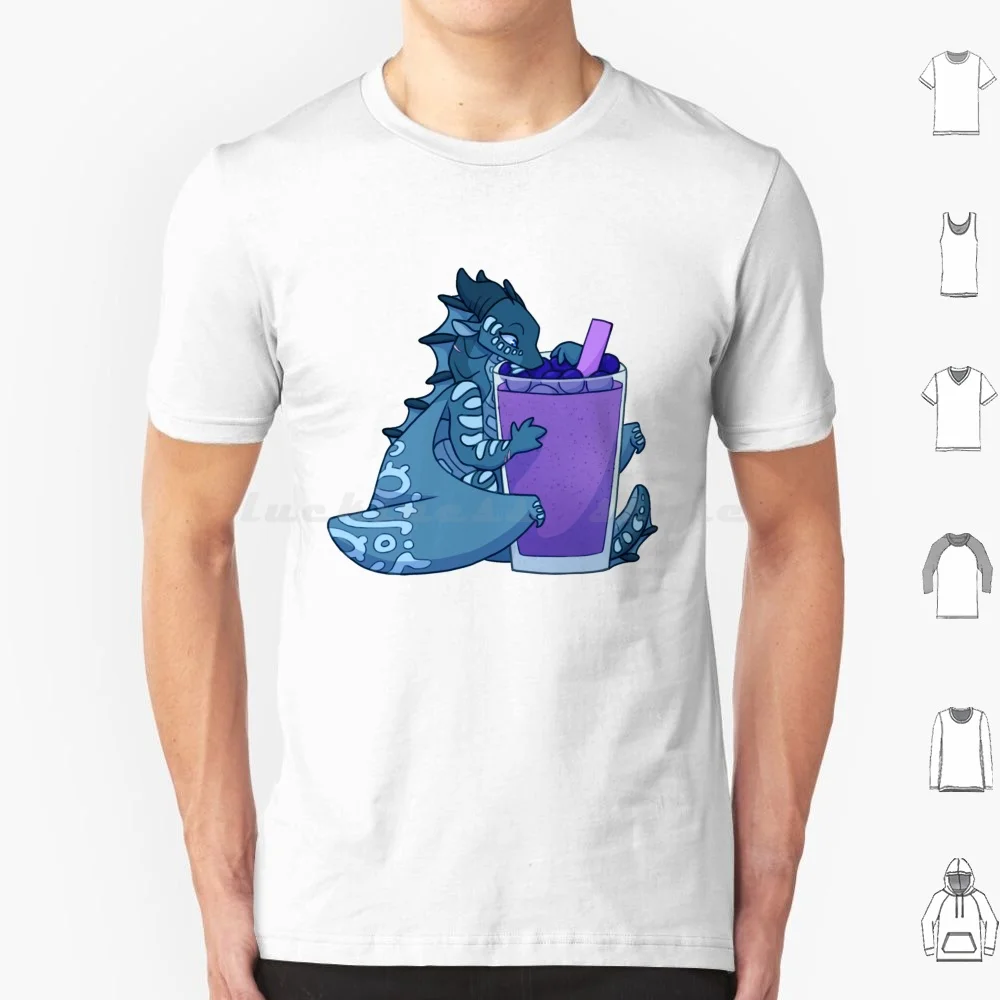 Tsunami With Blueberry Smoothie T Shirt Big Size 100% Cotton Of Fire Wof Tui Sutherland Cyprus Tsunami Dragonets Of Destiny