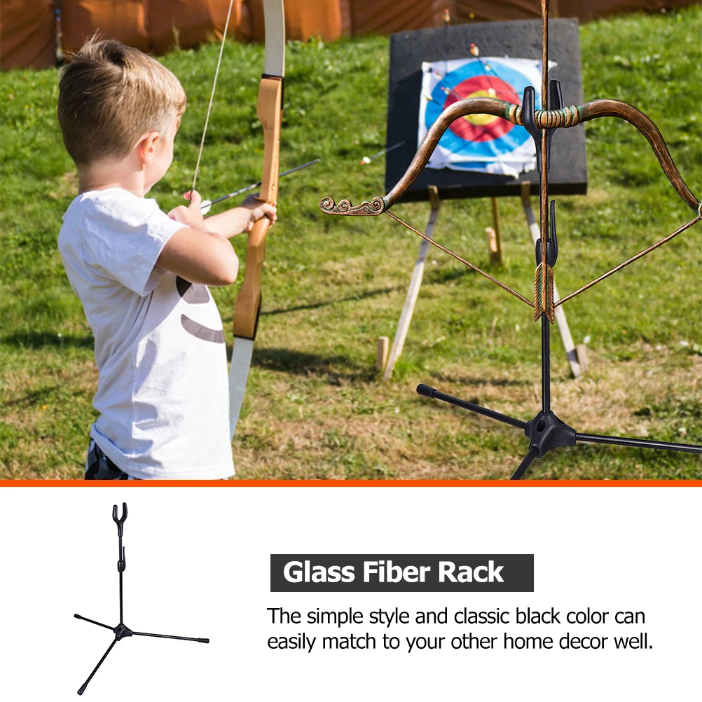 

Foldable Glass Bow Recurve Bow Fiber Material Hunting Accessories Tripod Display Durability Practicality