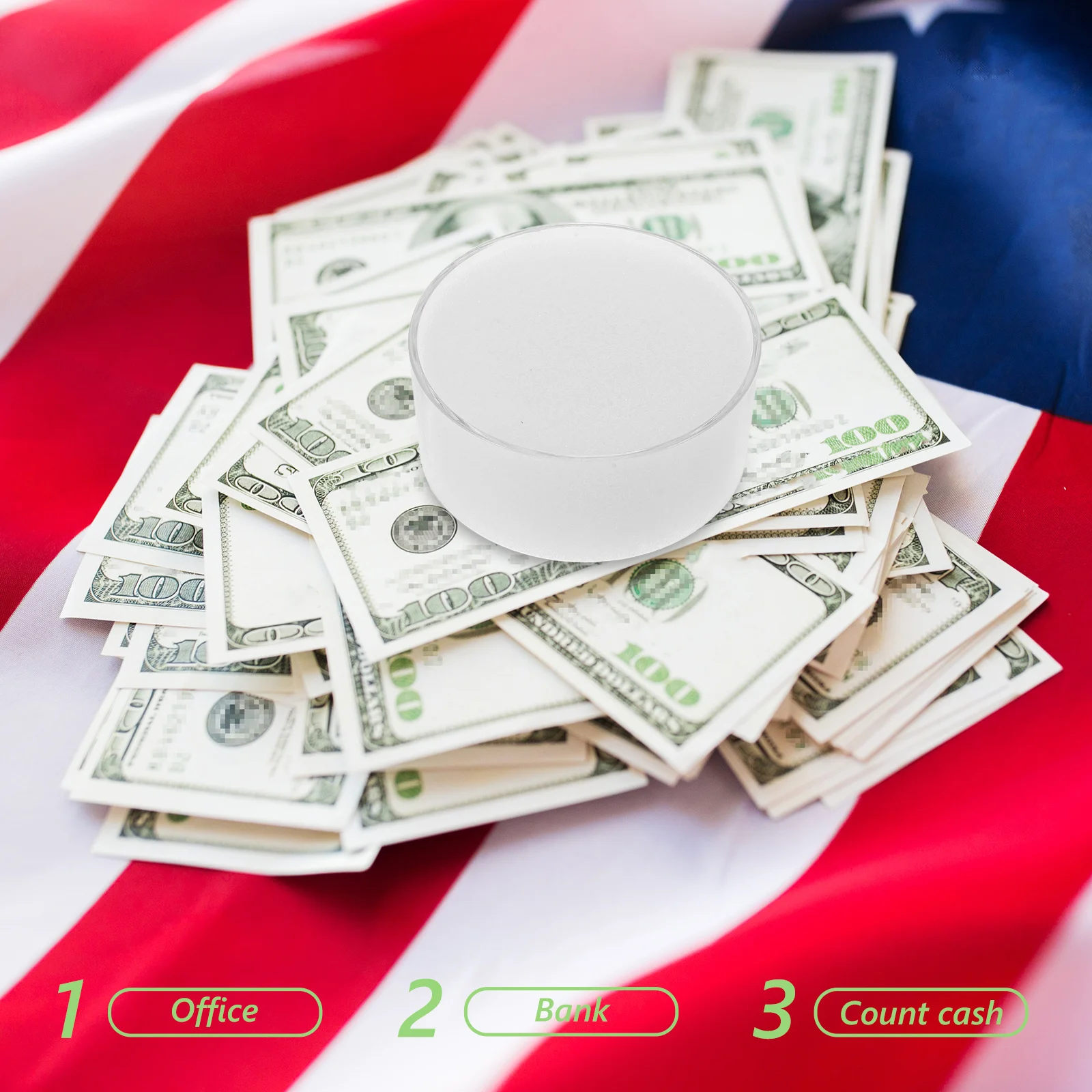 

4pcs Round Cash Counting Sponge Finger Moistener For Office Bank Finance Currency Counting Document Handling Tool Desktop