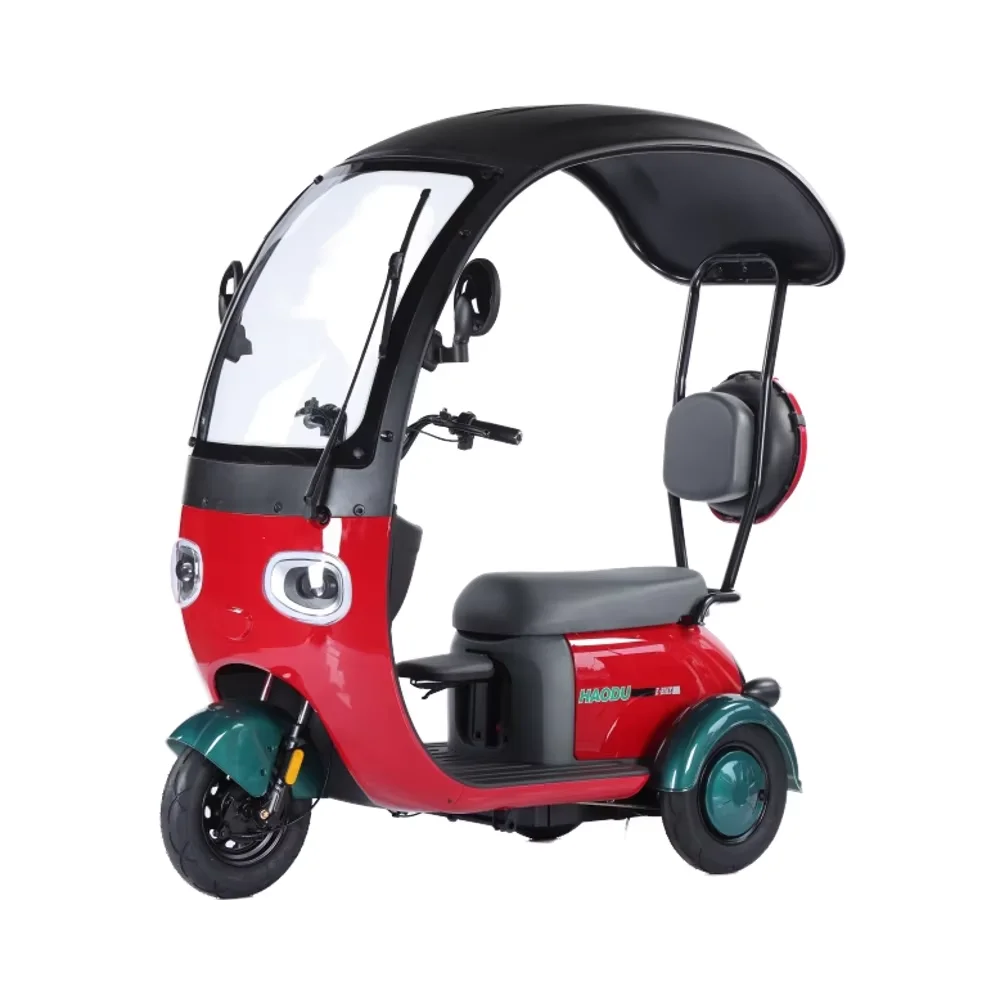 

2025 CE 48V/60V 3 Wheeler Passenger Tricycle Electric Bike Mini Truck E Car Tvs Vehicles Enclosed Mobility Scooter