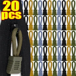 5/20pcs Replacement Clip Zipper Pull Puller End Fit Rope Tag Fixer Zip Cord Tab Buckle Travel Bag Suitcase Backpack Outdoor Tool