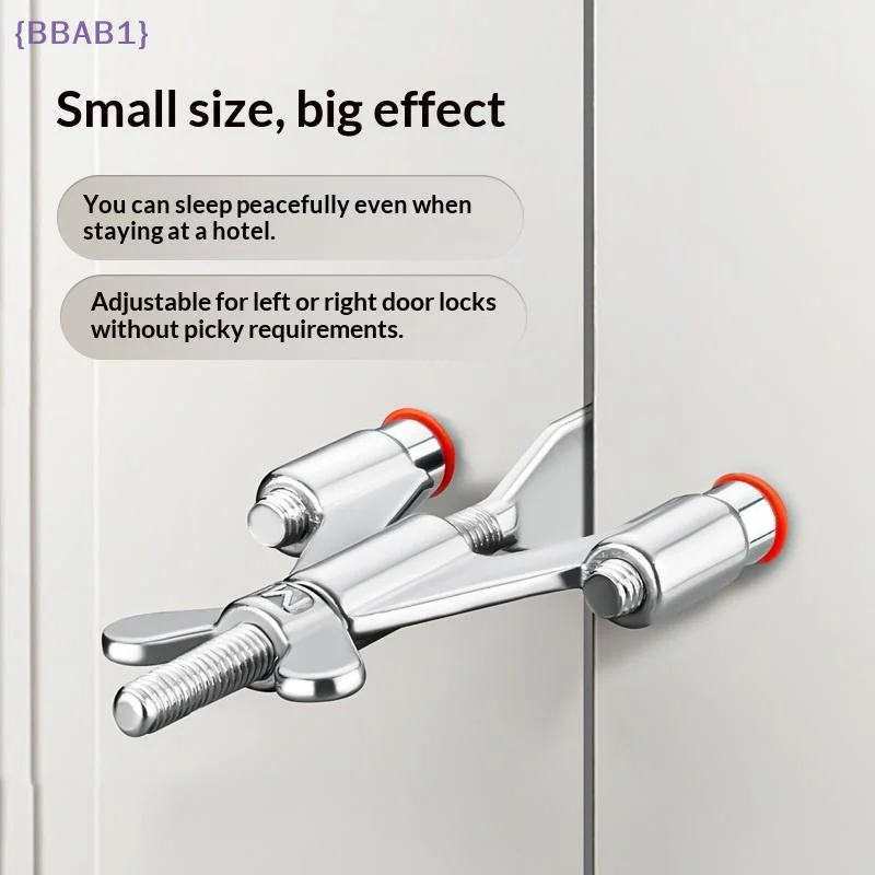 【AB1】Stainless Steel  Privacy Extra Security Lock Anti Theft Inside Door Locks For Traveling Home Bedroom Apartment{H}
