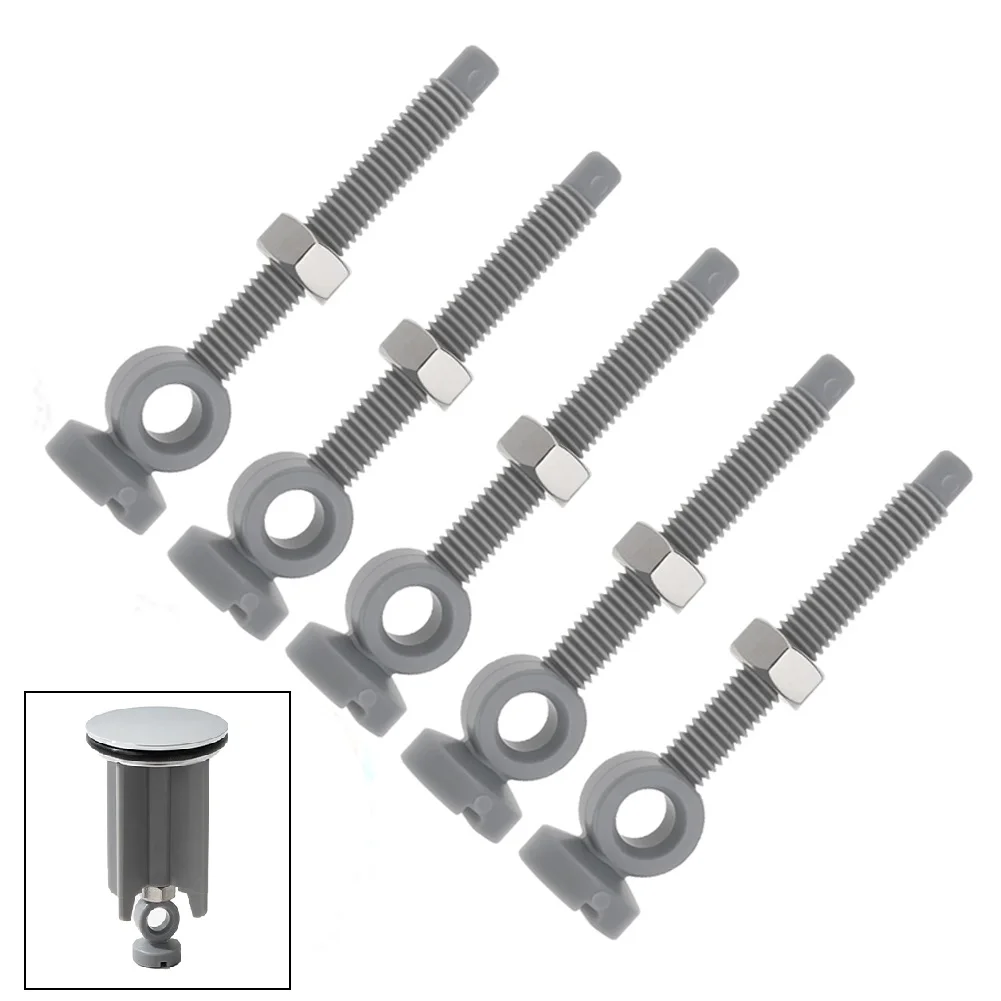 1/5Pcs M6 Thread Drain Valve Adjusting Screw Replacement 97522000 Kitchen Bathroom Strainer Screws For Sink Drain Valve