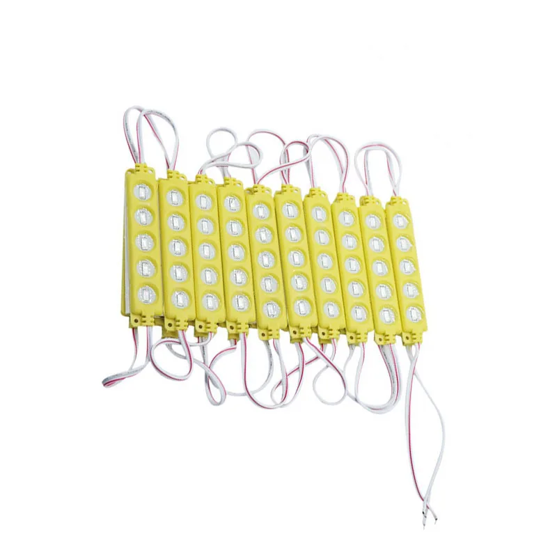 5 LED Module Light DC12V SMD 5730 Injection Waterproof AD Decorative Strip Tape Light White Red Green Blue Yellow Pink