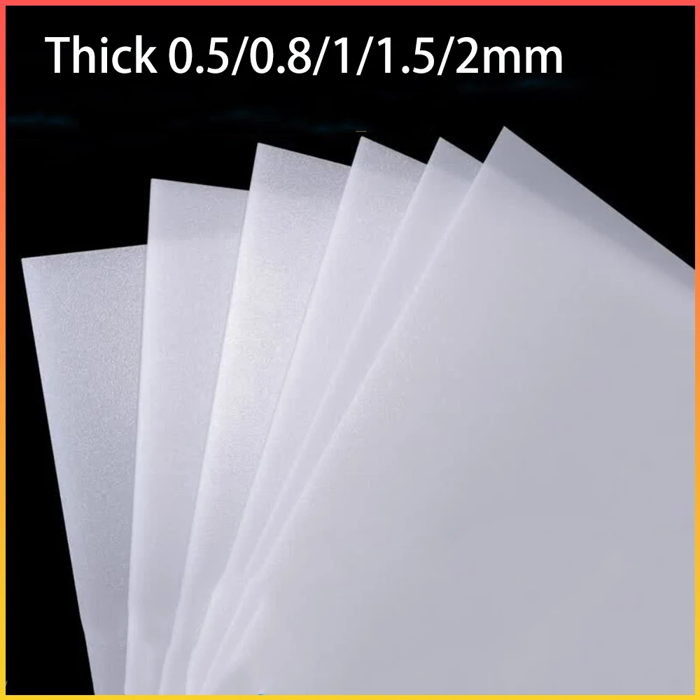 Milk White Frosted Diffusion Board Thick 0.5/0.8/1/1.5/2mm Bouble-Sided Frosted Translucent Lampshade Plate